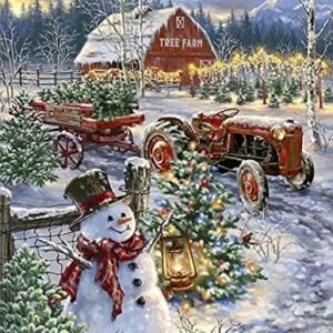 Springboks 500 Piece Jigsaw Puzzle Christmas Tree Farm Kit Toy