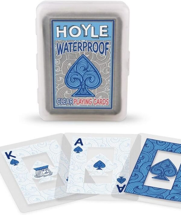 Hoyle Waterproof Clear Playing Cards Kit Toy Fun Kids Pack