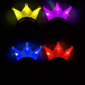 LED Flashing Light-Up Crown Headband 12 Pieces / Multicolor by Legends Collector