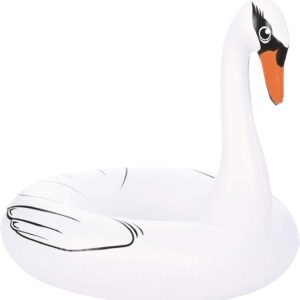 Coconut Float White Swan Pool Float - 4ft Inflatable Ring Float