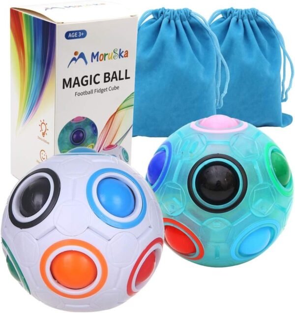 Moruska Rainbow Puzzle Ball Cube Magic Rainbow Ball Puzzle Color Shift Puzzle