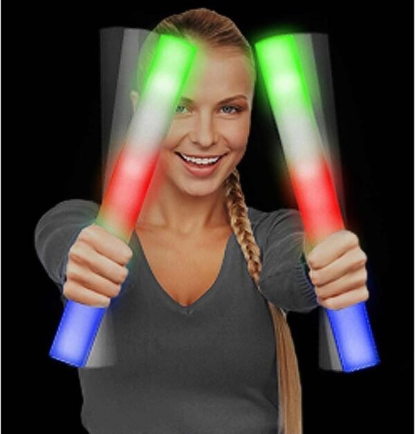 Fun Central V11 LED Foam Light Stick Baton Supreme - Multicolor Color