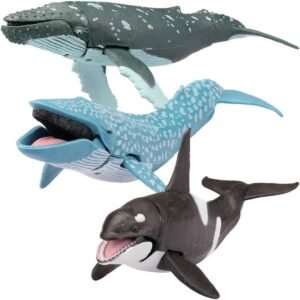 Kid Galaxy 20276 9 posable Seanimal - Whale - Killer Whale, Humpback,
