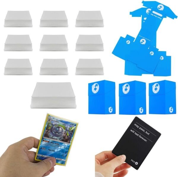 1000 Clear Card Sleeves 66x91 mm Perfect Size for Boardgame TCG Standard