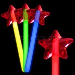 Fun Central O049 Glow in the Dark Star Wand - Assorted -