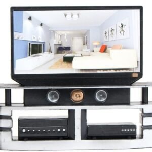 E-TING Dollhouse Furniture Accessories Playset for Girl Dolls Hi-Fi TV Cabinet Set
