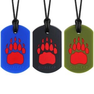 Bear Claw Sensory Chew Necklace for Kids 3 Pack - Sensory Oral