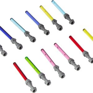 LEGO Star Wars Lightsaber Lot of 12 Gray Hilt Purple, Pink, Red,