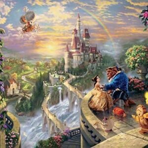 Thomas Kinkade The Disney Dreams Collection Beauty and The Beast Falling in