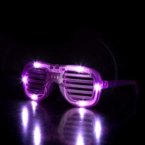 Fun Central LED Slotted Shades - Light Up Glasses for Adults &