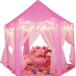 Sumerice Girls Play Tent Toys Large Indoor and Outdoor Hexagon Princess Castle