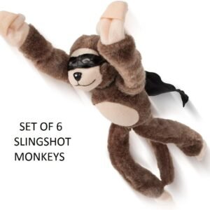 Set Of 6 -Flying Flingshot Slingshot Monkeys by Playmaker Toys