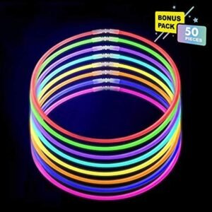 Lumistick 20 Inch Glowstick Necklace with Connectors Kid Safe & Non-Toxic Neckwear
