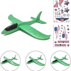 RONGASD Kids Airplane Model Toy Boys Manual Throwing Plane Flying Glider 2