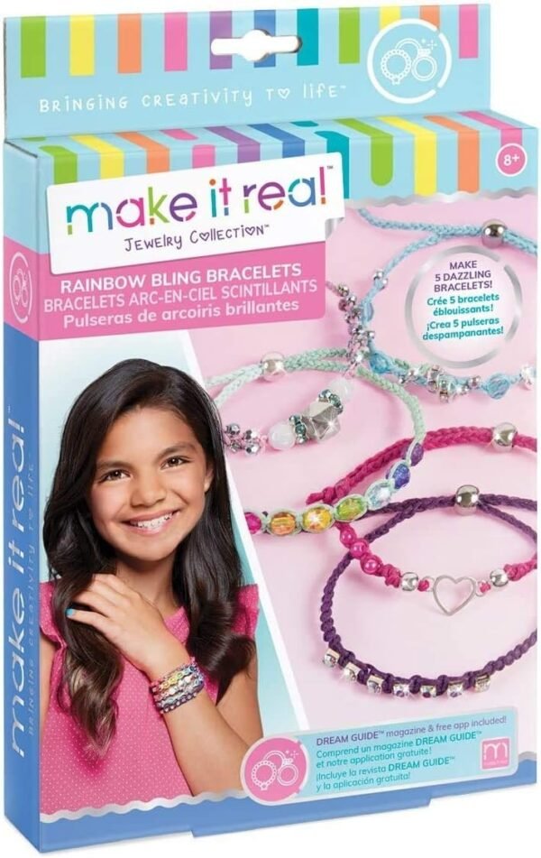 Make It Real - Rainbow Bling Bracelets. DIY Bead and Knot Bracelet