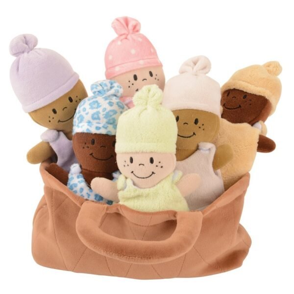 Basket of Babies Creative Minds Plush Dolls, Soft Baby Dolls Set, 6