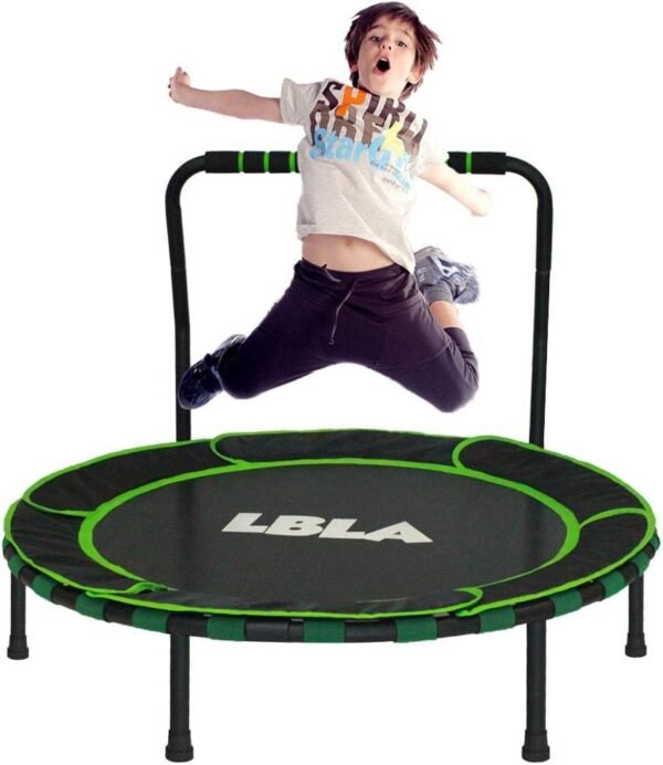 LBLA 36-Inch Trampoline for Kid Foldable Children Trampoline with Adjustable Handrail Safty