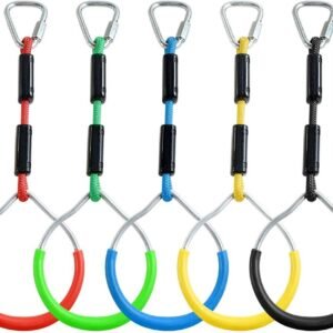 ZNCMRR Colorful Swing Gymnastic Bar Rings, Outdoor Backyard Play Sets & Playground