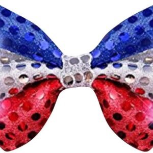 Red White & Blue LED Light Up Flashing Bow Tie by Mammoth