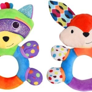 HAHA Baby Teething Rattle Toys, Infant Girl Boy Learning Toy Newborn Soft