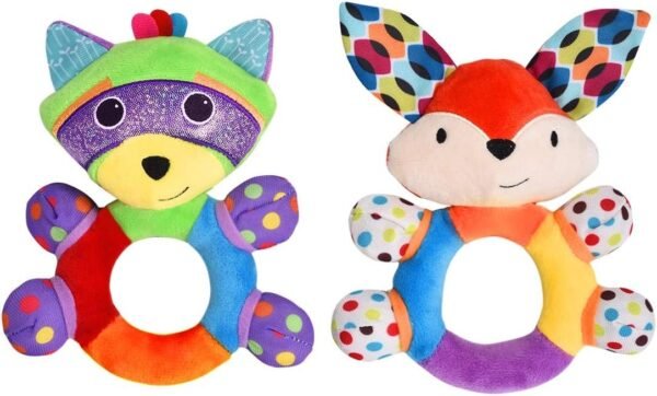 HAHA Baby Teething Rattle Toys, Infant Girl Boy Learning Toy Newborn Soft