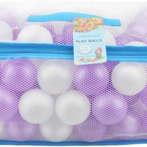 Lightaling 100pcs White & Purple Ocean Balls & Pit Balls Soft Plastic