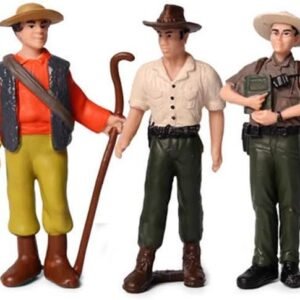 5 PCs People Action Figures, Plastic Hand Painted Miniature Farmer Figurines Realistic