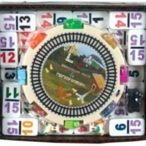 CHH Double 15 Numeral Mexican Train Dominoes with 2-in-1 Hub