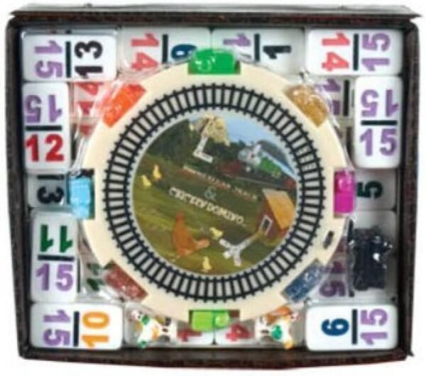 CHH Double 15 Numeral Mexican Train Dominoes with 2-in-1 Hub