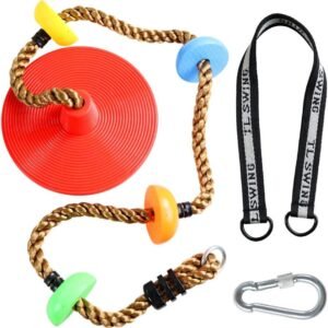 ZNCMRR Climbing Rope Tree Swing with Platforms and Disc Swing Seat Set
