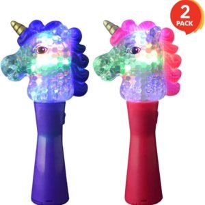 ArtCreativity 9 Inch Unicorn Magic Spinning Ball Wand - Set of 2-