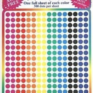 Map Dot Stickers - Assorted Colors - 1/8 Diameter Kit