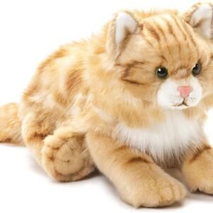 DEMDACO Large Maine Coon Cat Striped Ginger Childrens Plush Stuffed Animal Toy