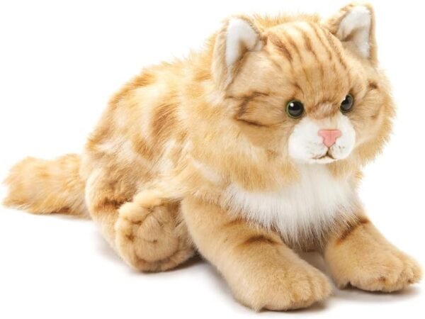 DEMDACO Large Maine Coon Cat Striped Ginger Childrens Plush Stuffed Animal Toy