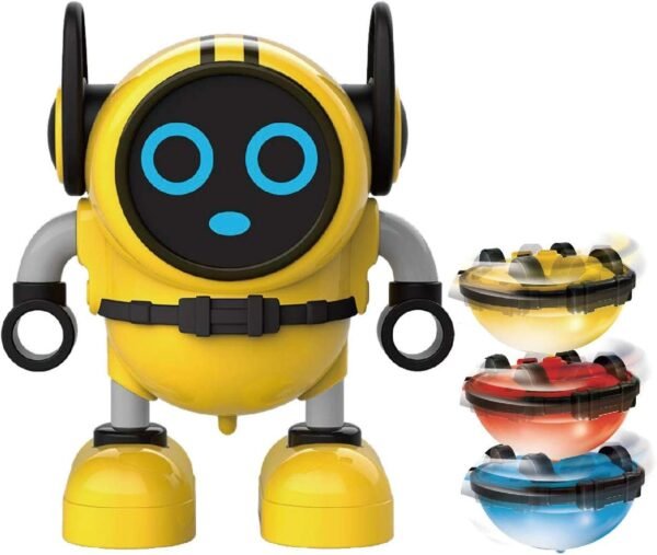 SPACE LION Spinning Top, Toys-Spin Tops, Multi-Function Mini Robot Toys, Pull Back