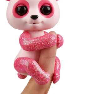 WowWee Fingerlings Glitter Panda - Polly Pink - Interactive Collectible Baby Pet