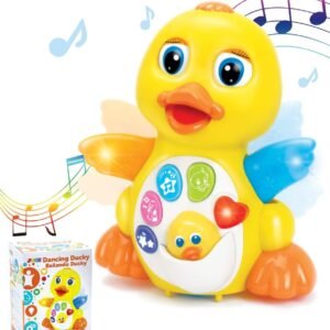 JOYIN Dancing Walking Yellow Duck Baby Toy with Music and LED Light