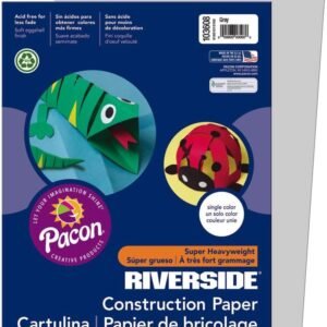 Riverside 3D Construction Paper, Gray, 9 x 12, 50 Sheets