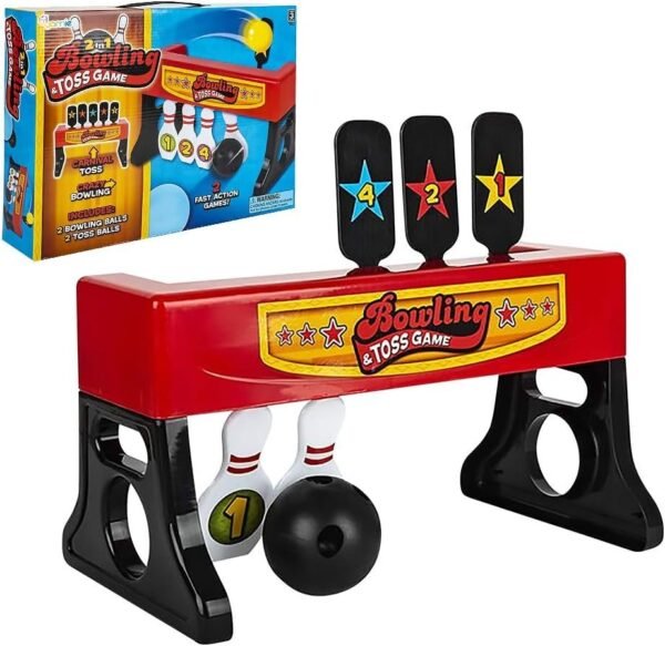 Gamie 2-in-1 Bowling and Tossing Game for Kids - Fun Indoor Carnival