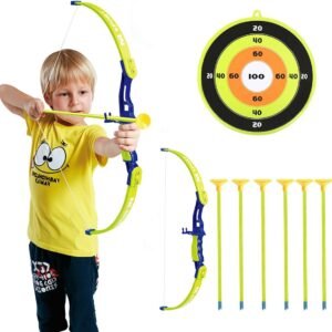 Conthfut Archery Set Kids Green Bow and Arrow Play Toy, Outdoor Hunting