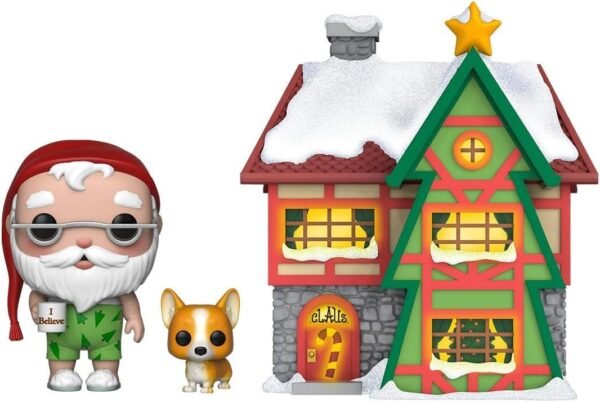 Funko 44423 POP. Town Holiday-Santas House w/Santa & Nutmeg Collectible Figure, Multicolour,