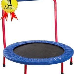 JumJoe Kids Trampoline - 36 inch, with Handle Bar, Safety, Portable -
