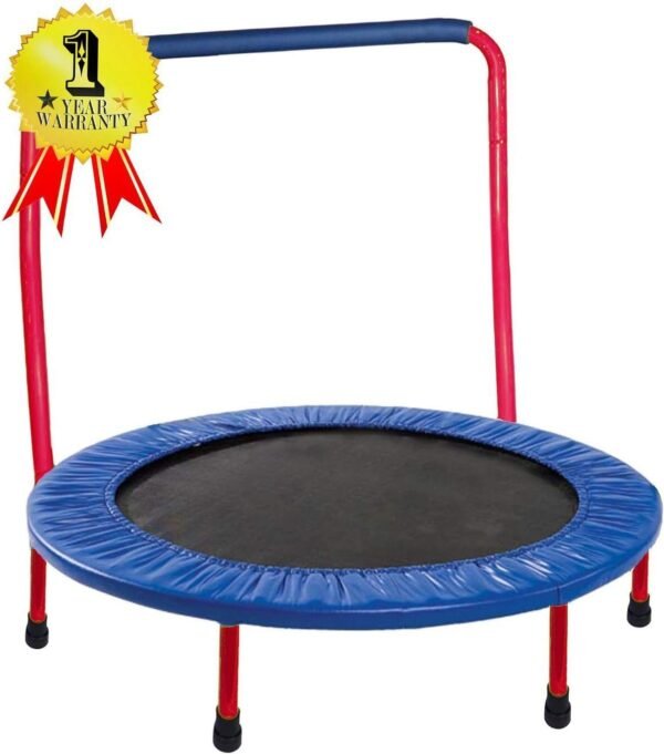 JumJoe Kids Trampoline - 36 inch, with Handle Bar, Safety, Portable -