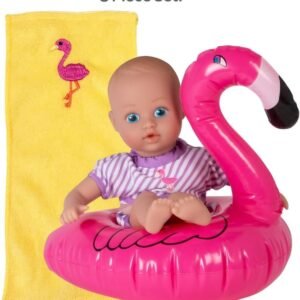 Adora Water Baby Doll, SplashTime Baby Tot Fun Flamingo 8.5 inch Doll