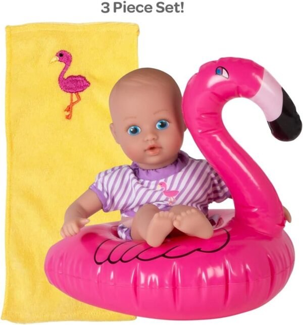 Adora Water Baby Doll, SplashTime Baby Tot Fun Flamingo 8.5 inch Doll