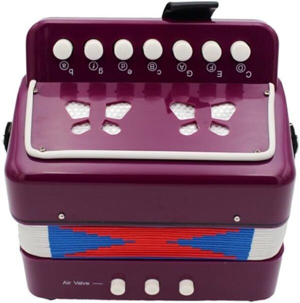 Elloapic Childrens Kids Accordion Keyboard Instruments with 7 Treble Keys, 3 Air