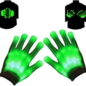 Light Up LED Skeleton Hand Gloves Halloween Toy Autbye 2019 Enhanced Edition