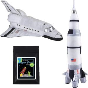 14 Inch Plush NASA Space Shuttle and 17.5 Inch Plush Saturn Rocket