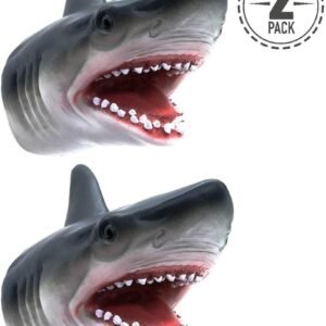 Tecesy Shark Hand Puppet Toys, Soft Rubber Shark Puppets Role Play Toy