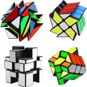 4-Pack YJ Cube Set - Included 3x3 YJ Fluctuation Angle Puzzle Cube